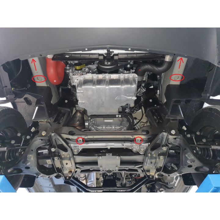 Skid Plate for Engine, Scut Protection 4x4, Mercedes-Benz Sprinter 2018 - 2023 - EDK.ro