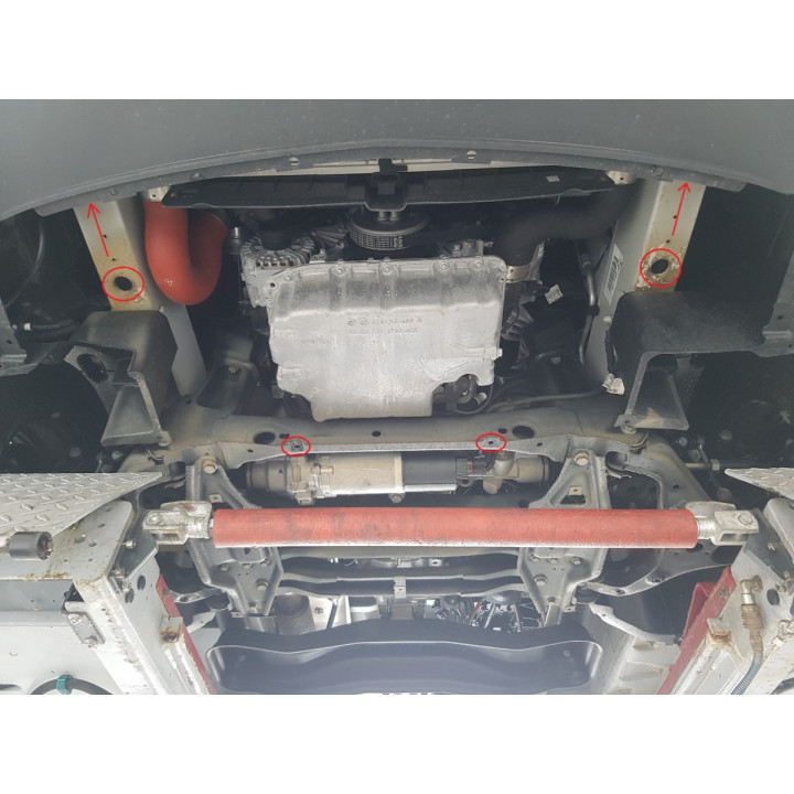 Scut Motor din Aluminiu, Scut Protection Tracțiune Spate, Mercedes-Benz Sprinter 2018 - Prezent - EDK.ro