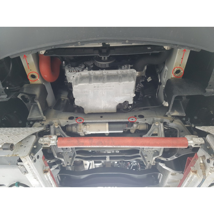 Skid Plate for Engine, Scut Protection Sprinter Rear Wheel Drive, Mercedes-Benz Sprinter 2018 - Present - EDK.ro