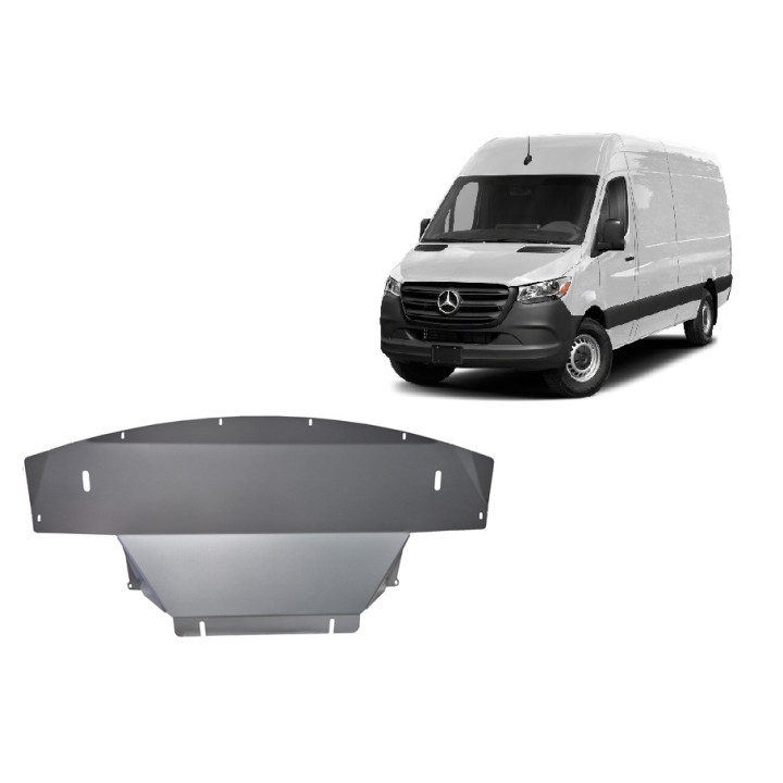 Aluminium Skid Plate for Engine, Scut Protection 4x4, Mercedes-Benz Sprinter 2024 - Present - EDK.ro
