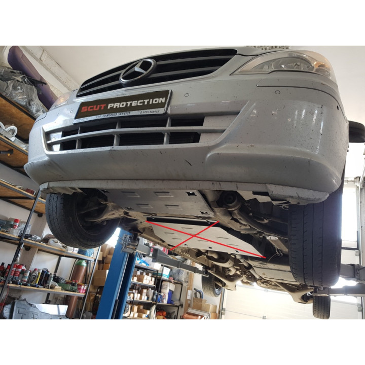 Scut Motor din Metalic, Scut Protection 2.2 D 4x2, Mercedes-Benz Viano 2003 - 2014 - EDK.ro