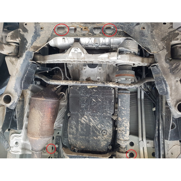 Metal Skid Plate for Gearbox and Transfer Case, Scut Protection Automatic 4x4 Version, Mercedes-Benz Viano 2003 - 2014 - EDK.ro