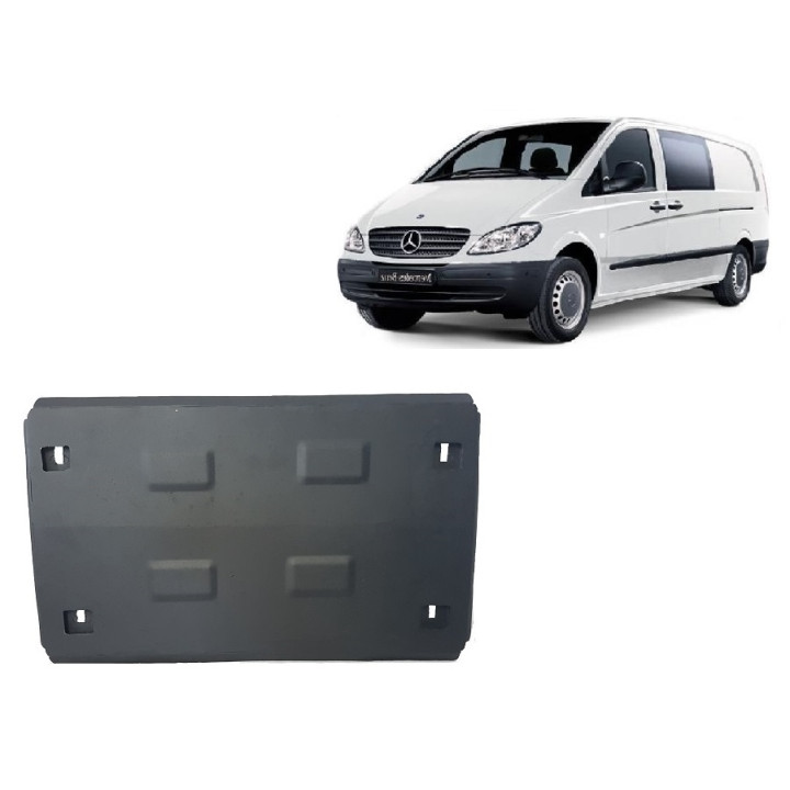 Metal Skid Plate for Engine, Scut Protection 2.2 D 4x2 4x4, Mercedes-Benz Vito 2003 - 2014 - EDK.ro