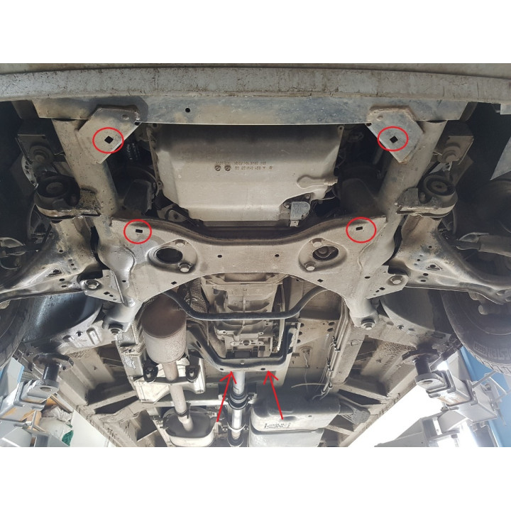 Metal Skid Plate for Engine, Scut Protection 2.2 D 4x2 4x4, Mercedes-Benz Vito 2003 - 2014 - EDK.ro
