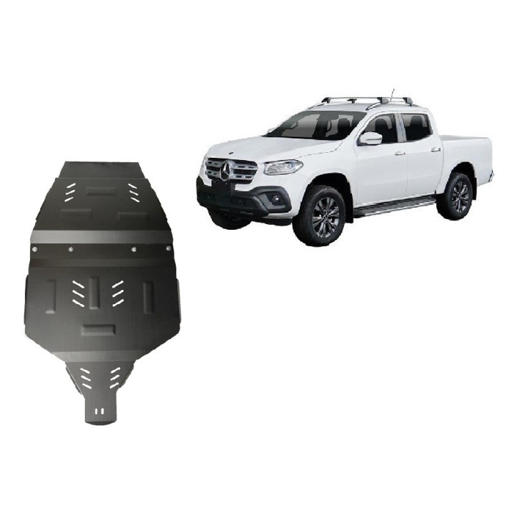 Skid Plate for Gearbox and Transfer Case, Scut Protection, Mercedes-Benz X-Class 2017 - 2020 - EDK.ro