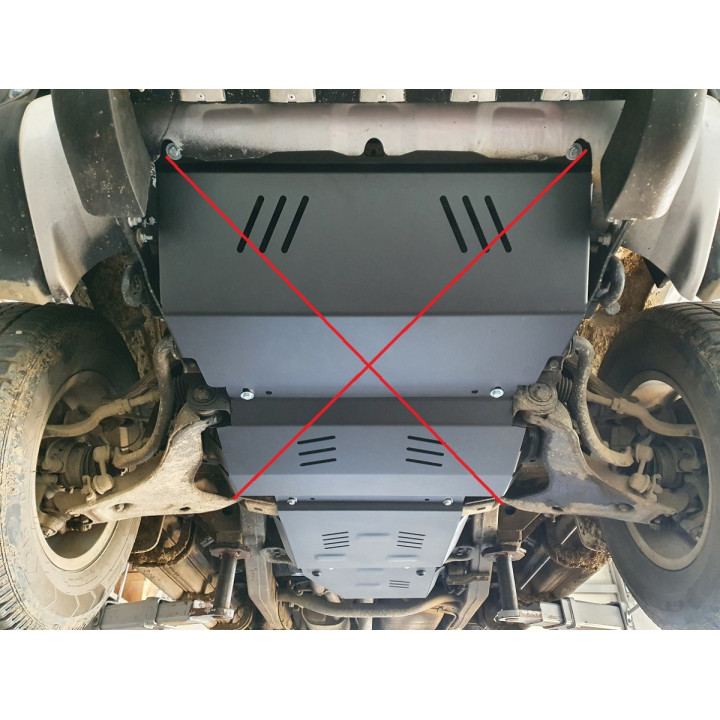 Skid Plate for Gearbox and Transfer Case, Scut Protection, Mitsubishi L200 2005 - 2015 - EDK.ro