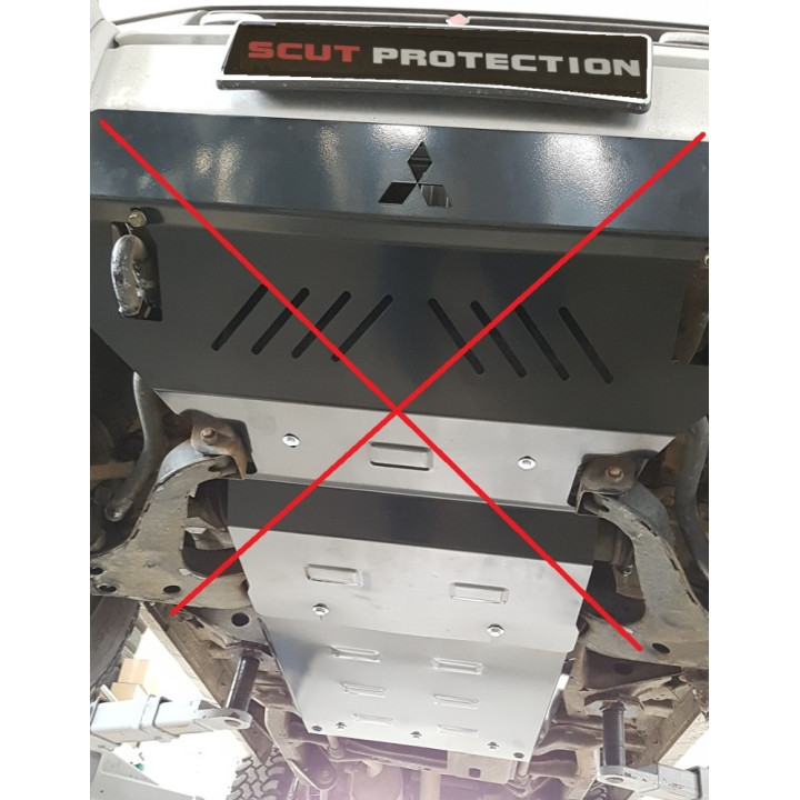 Skid Plate for Gearbox, Scut Protection 3, Mitsubishi Pajero, Volvo V60 / V70 1999 - 2007 - EDK.ro