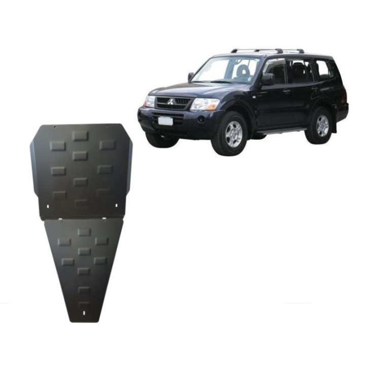 Skid Plate for Gearbox and Differential, Scut Protection 1, Mitsubishi Pajero Sport 1998 - 2007 - EDK.ro