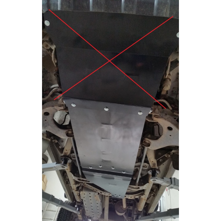 Skid Plate for Gearbox, Scut Protection Pick Up, Nissan Navara 1997 - 2004 - EDK.ro