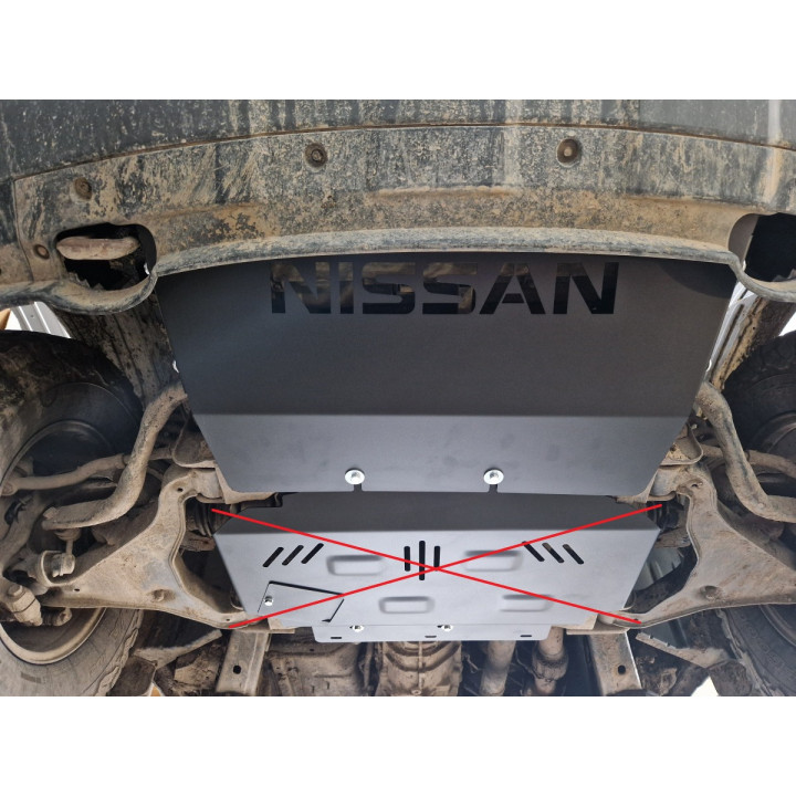 Skid Plate for Radiator, Scut Protection, Nissan Navara 2005 - 2015 - EDK.ro