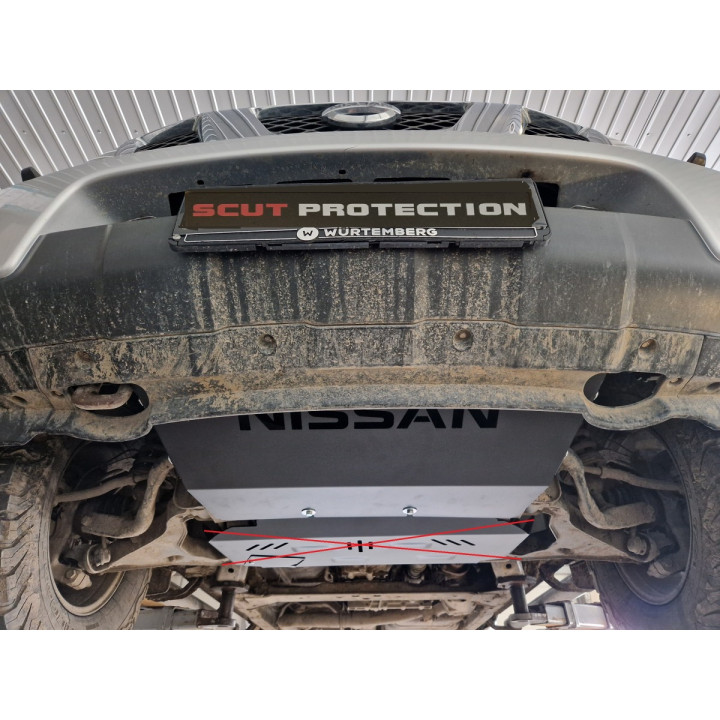 Skid Plate for Radiator, Scut Protection, Nissan Navara 2005 - 2015 - EDK.ro