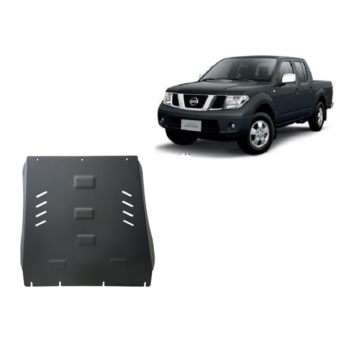 Skid Plate for Gearbox and Transfer Case, Scut Protection, Nissan Navara 2005 - 2015 - EDK.ro
