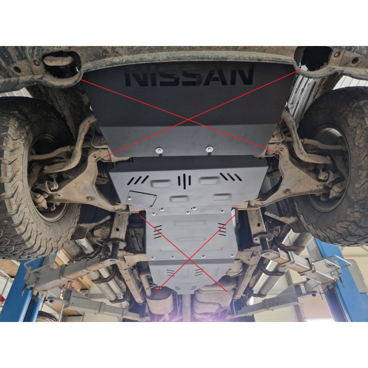 Skid Plate for Engine, Scut Protection, Nissan Navara 2005 - 2015 - EDK.ro