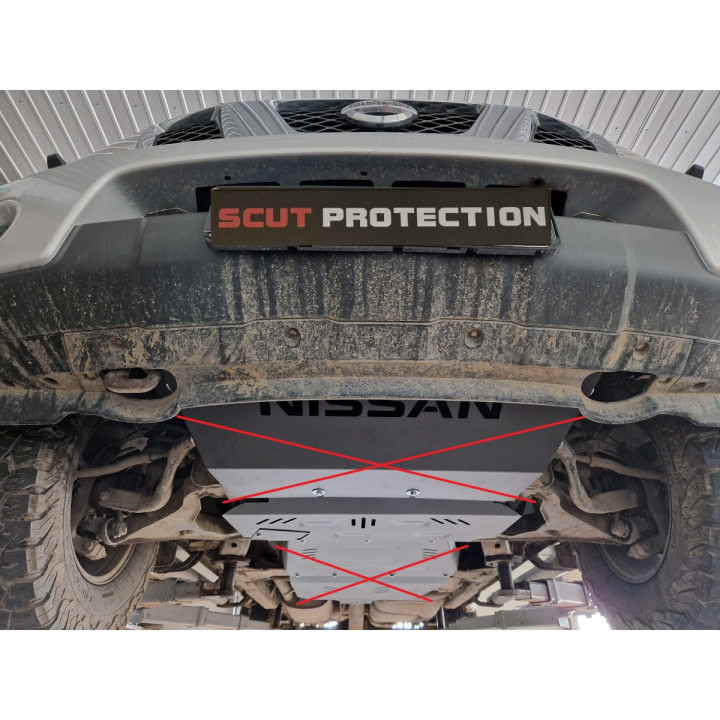Skid Plate for Engine, Scut Protection, Nissan Navara 2005 - 2015 - EDK.ro