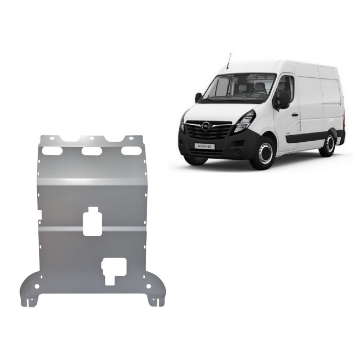 Aluminium Skid Plate for Engine, Scut Protection, Opel Movano 2022 - Present - EDK.ro