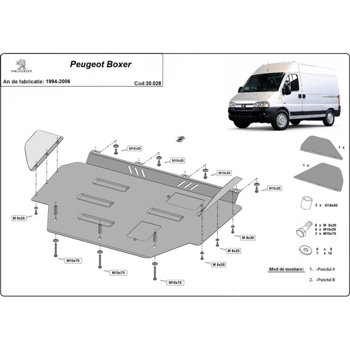 Scut Motor, Scut Protection, Peugeot Boxer 1996 - 2006 - EDK.ro