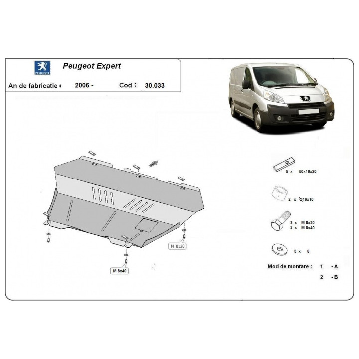 Scut Motor și Cutie de Viteze, Scut Protection, Peugeot Expert 2006 - 2016 - EDK.ro