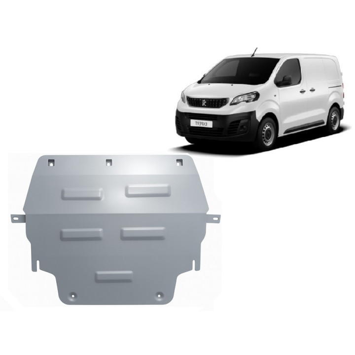 Aluminium Skid Plate for Engine, Scut Protection, Peugeot Expert 2016 - Present - EDK.ro