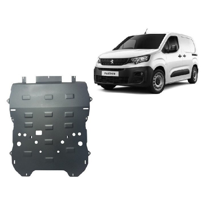 Skid Plate for Engine, Scut Protection, Peugeot Partner 2018 - Present - EDK.ro