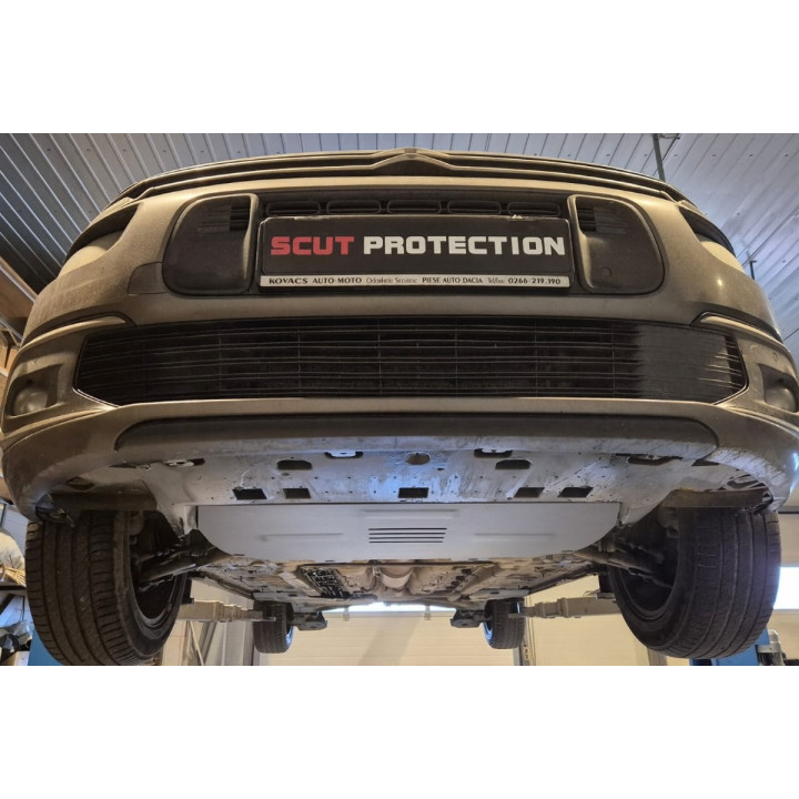 Aluminium Skid Plate for Engine, Scut Protection, Peugeot Partner 2018 - Present - EDK.ro