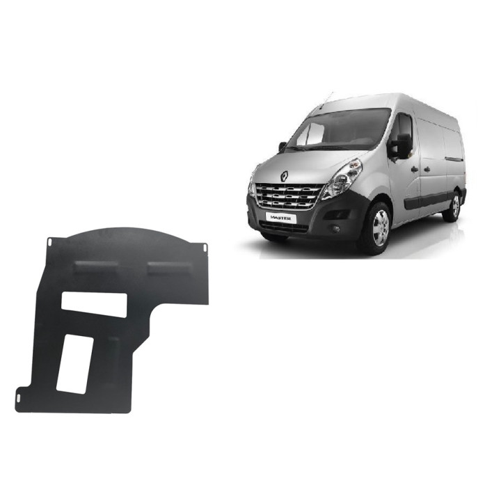Skid Plate for Catalytic Converter, Scut Protection 3 Anti Theft, Renault Master 2022 - Present - EDK.ro
