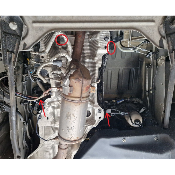 Skid Plate for Catalytic Converter, Scut Protection 3 Anti Theft, Renault Master 2022 - Present - EDK.ro