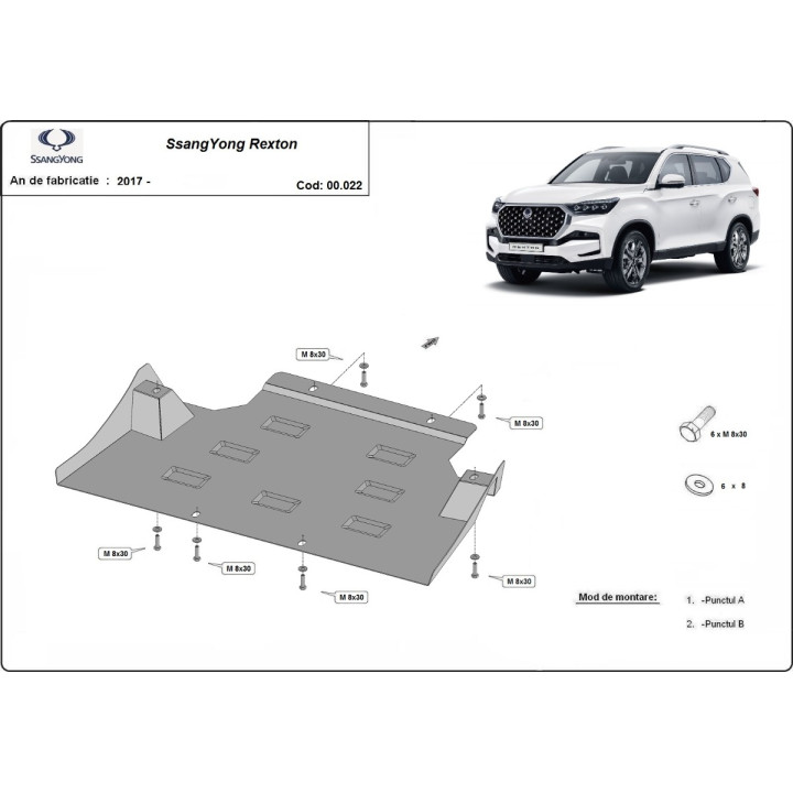 Scut Cutie de Viteze, Scut Protection, SsangYong Rexton 2017 - Prezent - EDK.ro