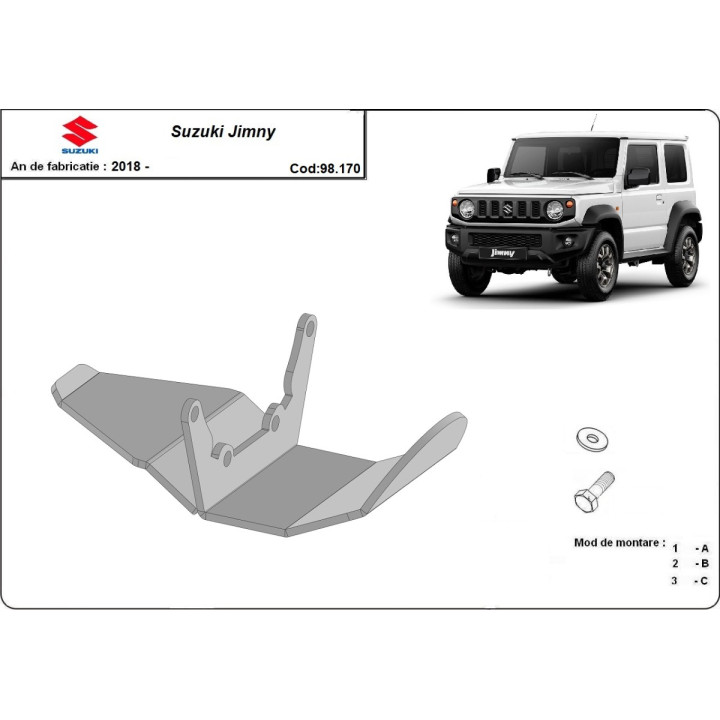 Scut Diferențial Spate, Scut Protection After, Suzuki Jimny 2018 - Prezent - EDK.ro