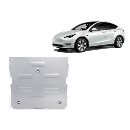 Aluminium Skid Plate for Engine, Scut Protection AWD Front, Tesla Model Y 2020 - 2023 - EDK.ro