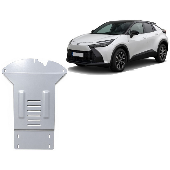 Aluminium Skid Plate for Catalytic Converter, Scut Protection Anti Theft, Toyota C-HR 2023 - Present - EDK.ro