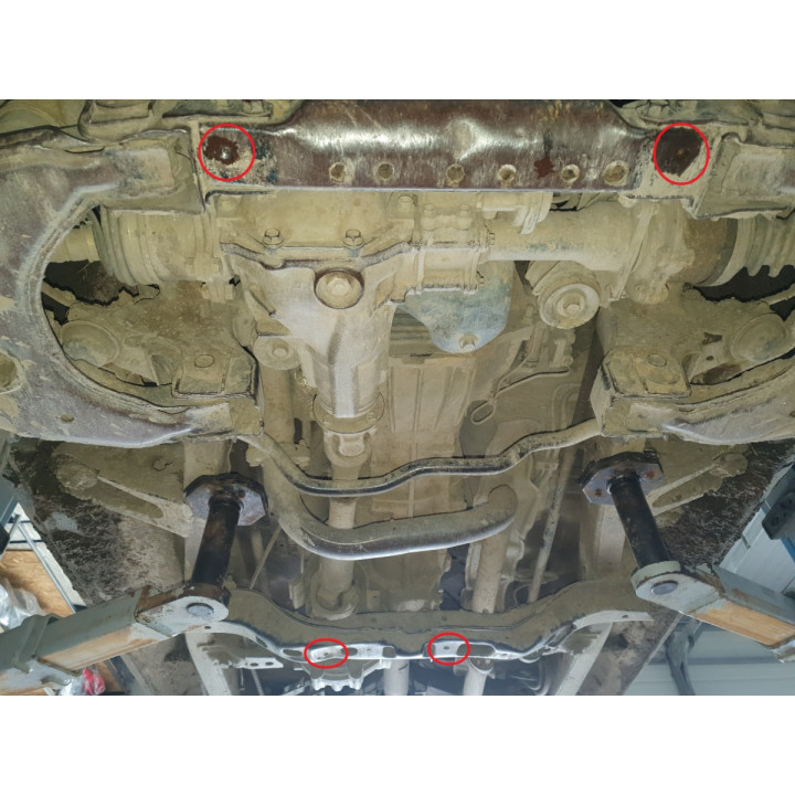 Skid Plate for Gearbox and Transfer Case, Scut Protection, Toyota Hilux 2000 - 2004 - EDK.ro