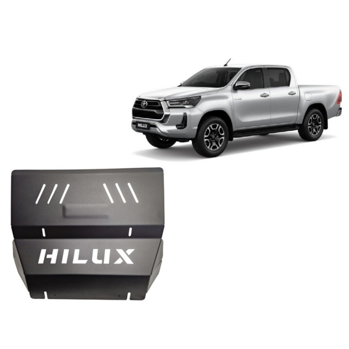 Metal Skid Plate for Radiator, Scut Protection, Toyota Hilux Invincible 2021 - Present - EDK.ro