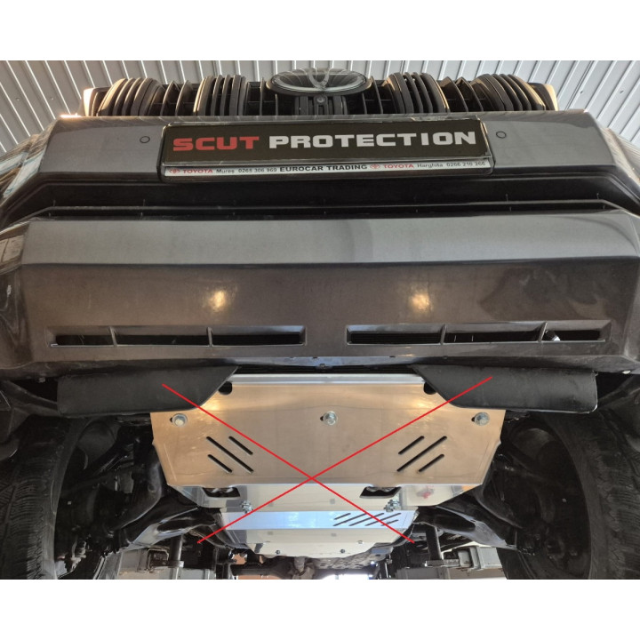 Aluminium Skid Plate for Gearbox, Scut Protection, Toyota Land Cruiser 150 2009 - Present - EDK.ro
