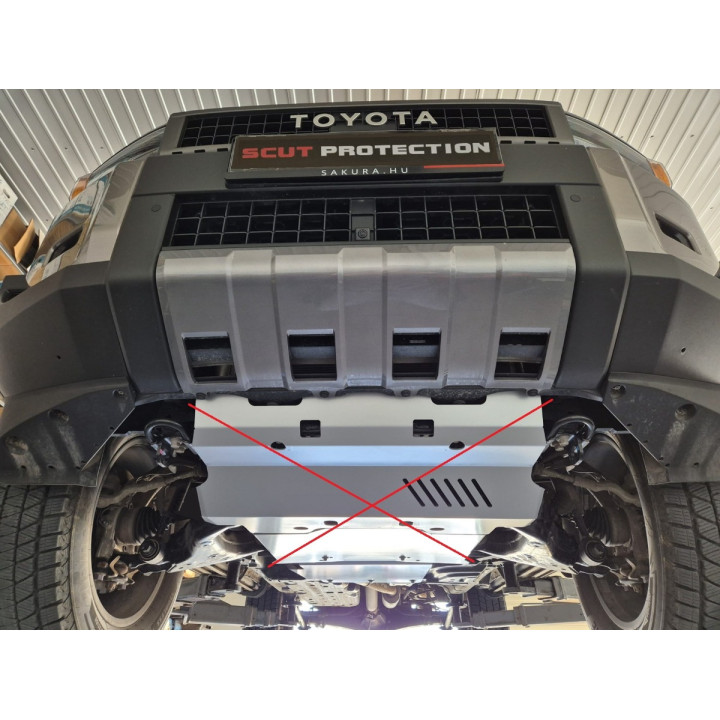 Aluminium Skid Plate for Gearbox, Scut Protection, Toyota Land Cruiser 250 2024 - Present - EDK.ro