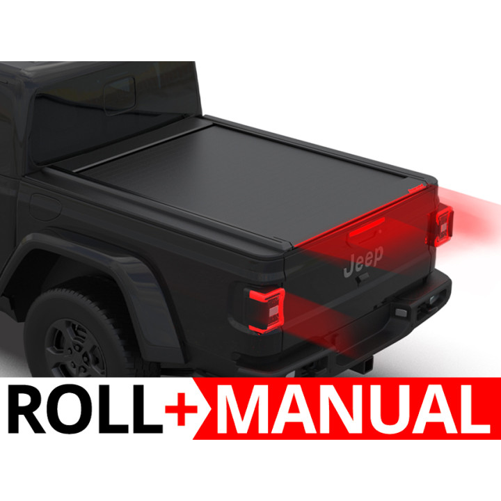 Manual Roll Top Tonneau Bed Cover, Tessera 4x4 Roll+, Jeep Gladiator 2020 - Present - EDK.ro