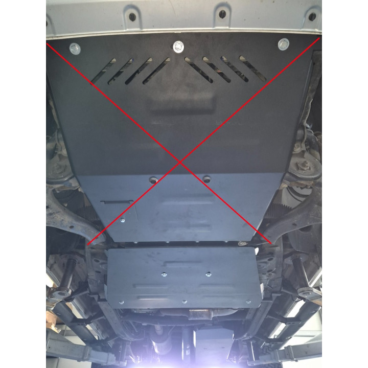 Skid Plate for Gearbox and Differential, Scut Protection V6 Automatic, Volkswagen Amarok 2016 - 2022 - EDK.ro