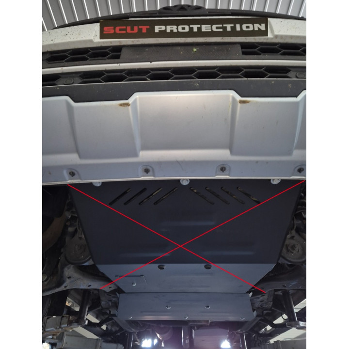 Skid Plate for Gearbox and Differential, Scut Protection V6 Automatic, Volkswagen Amarok 2016 - 2022 - EDK.ro