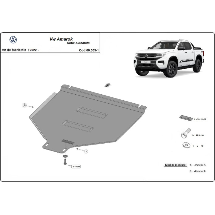 Scut Cutie de Viteze, Scut Protection Automat, Volkswagen Amarok 2022 - Prezent - EDK.ro