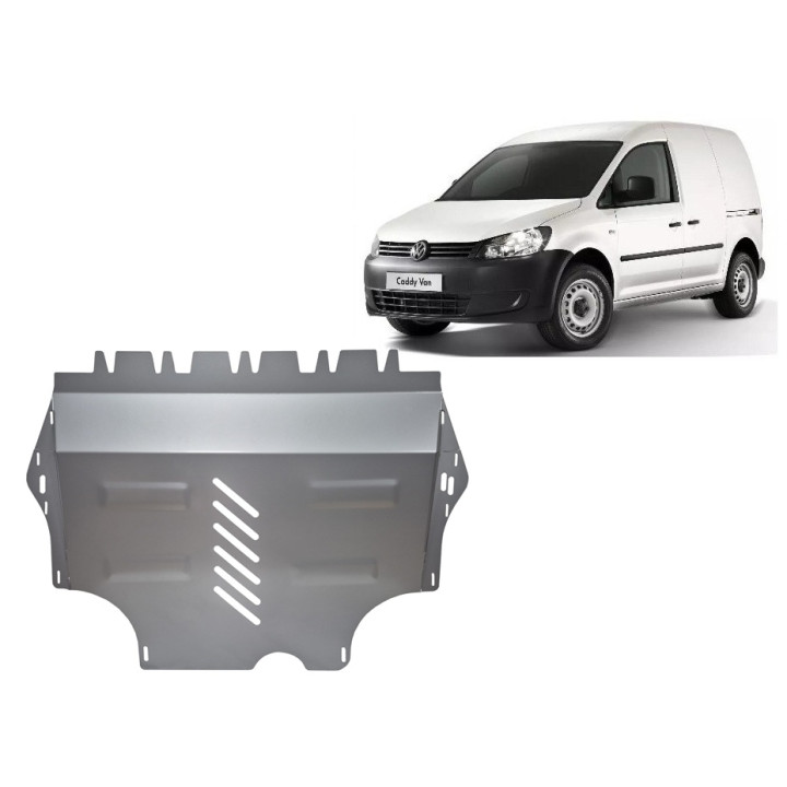 Scut Motor din Aluminiu, Scut Protection cu Webasto, Volkswagen Caddy 2011 - 2020 - EDK.ro