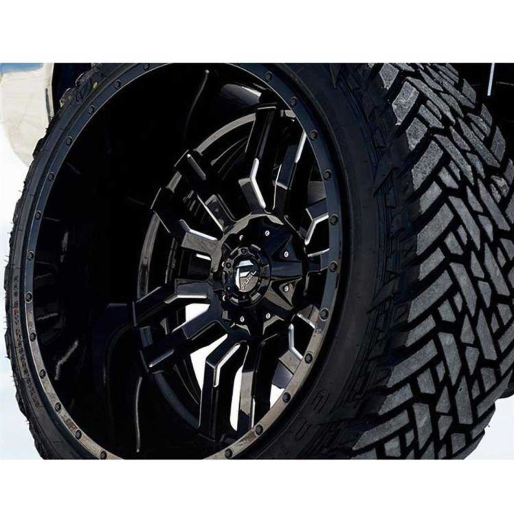 Jantă de Aluminiu, FUEL D596 SLEDGE, 18x8.0, ET 35, 5x127 / 5x110, 72.56, Negru - EDK.ro