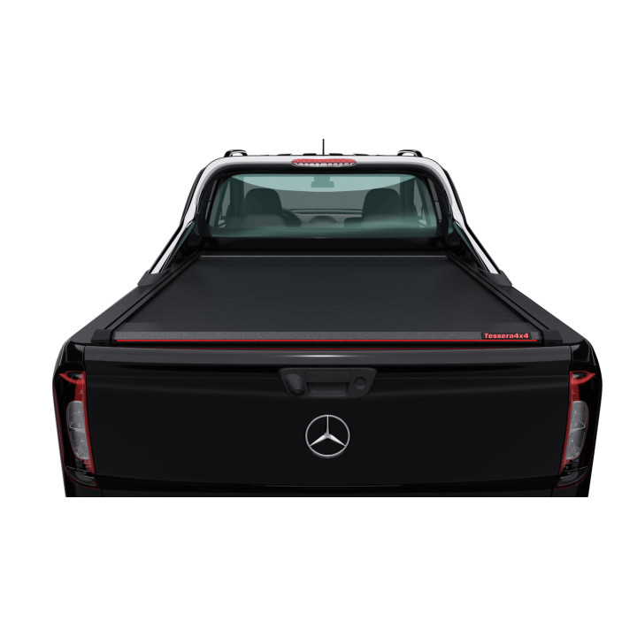 Manual Roll Top Tonneau Bed Cover, Tessera 4x4 Roll+, Mercedes-Benz X-Class with OEM Rollbar 2017 - 2020 - EDK.ro