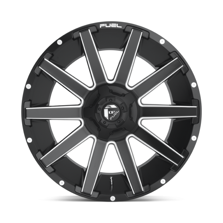 Jantă de Aluminiu, FUEL D616 CONTRA, 22x12.0, ET -44, 5x114.3 / 5x127, 78.1, Negru - EDK.ro