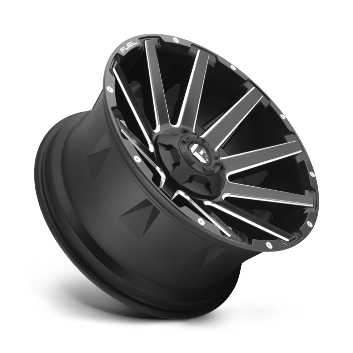 Jantă de Aluminiu, FUEL D616 CONTRA, 22x12.0, ET -44, 5x114.3 / 5x127, 78.1, Negru - EDK.ro