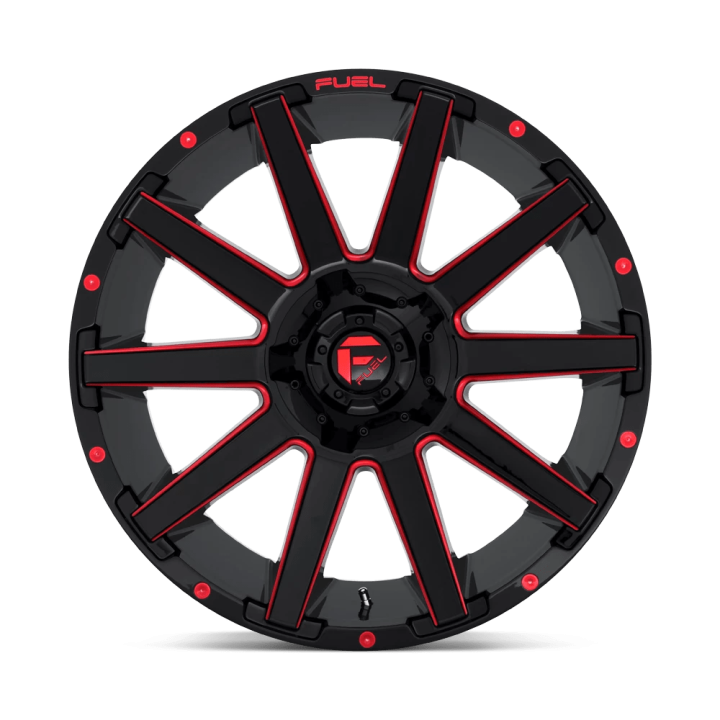 Alloy Wheel, FUEL D643 CONTRA, 20x10.0, ET -18, 5x114.3 / 5x127, 78.1, Black - EDK.ro