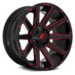 Alloy Wheel, FUEL D643 CONTRA, 20x9.0, ET 1, 5x114.3 / 5x127, 78.1, Black - EDK.ro