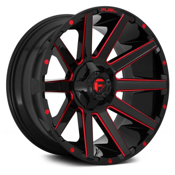 Alloy Wheel, FUEL D643 CONTRA, 20x9.0, ET 1, 5x114.3 / 5x127, 78.1, Black - EDK.ro
