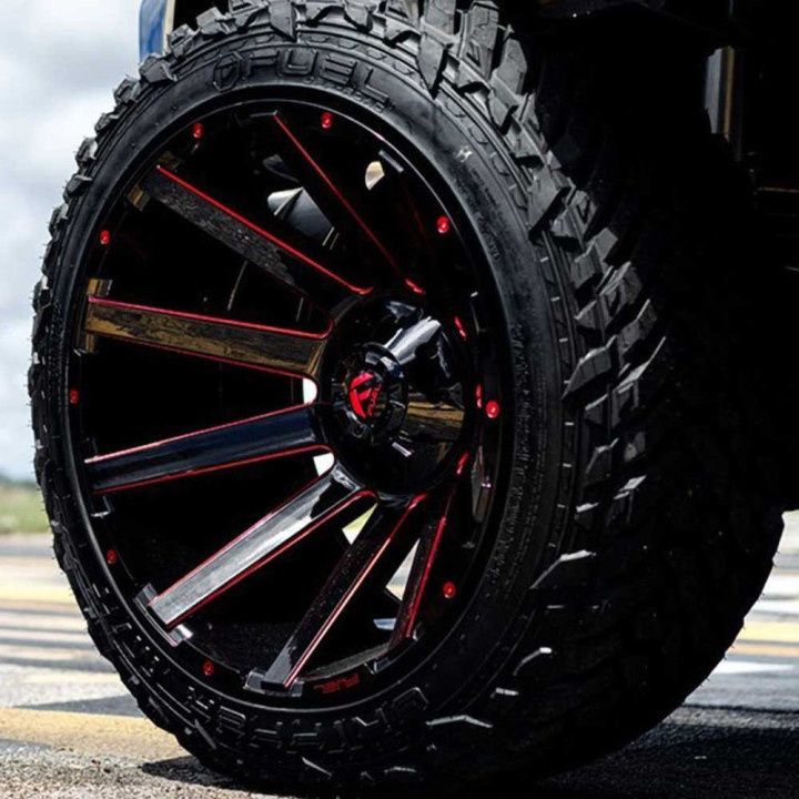 Alloy Wheel, FUEL D643 CONTRA, 20x9.0, ET 1, 5x114.3 / 5x127, 78.1, Black - EDK.ro