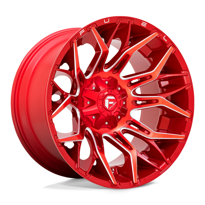 Jantă de Aluminiu, FUEL D771 TWITCH, 22x12.0, ET -44, 5x114.3 / 5x127, 78.1, Roșu - EDK.ro