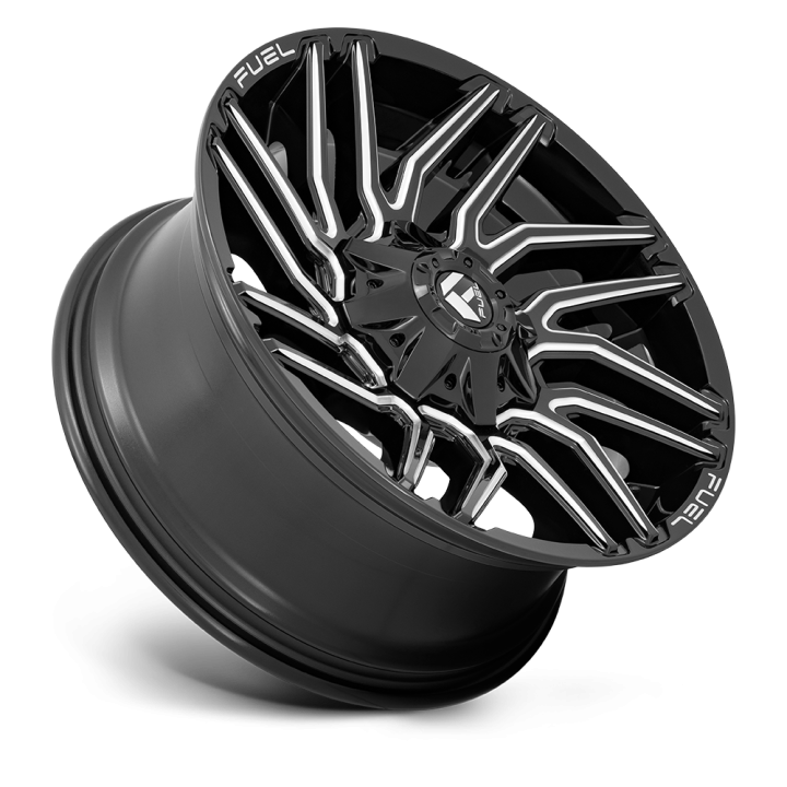 Alloy Wheel, FUEL D773 TYPHOON, 22x12.0, ET -44, 5x114.3 / 5x127, 78.1, Black - EDK.ro