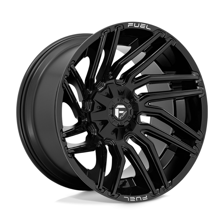 Jantă de Aluminiu, FUEL D776 TYPHOON, 22x12.0, ET -44, 5x114.3 / 5x127, 78.1, Negru - EDK.ro